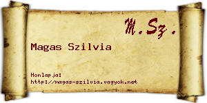 Magas Szilvia névjegykártya